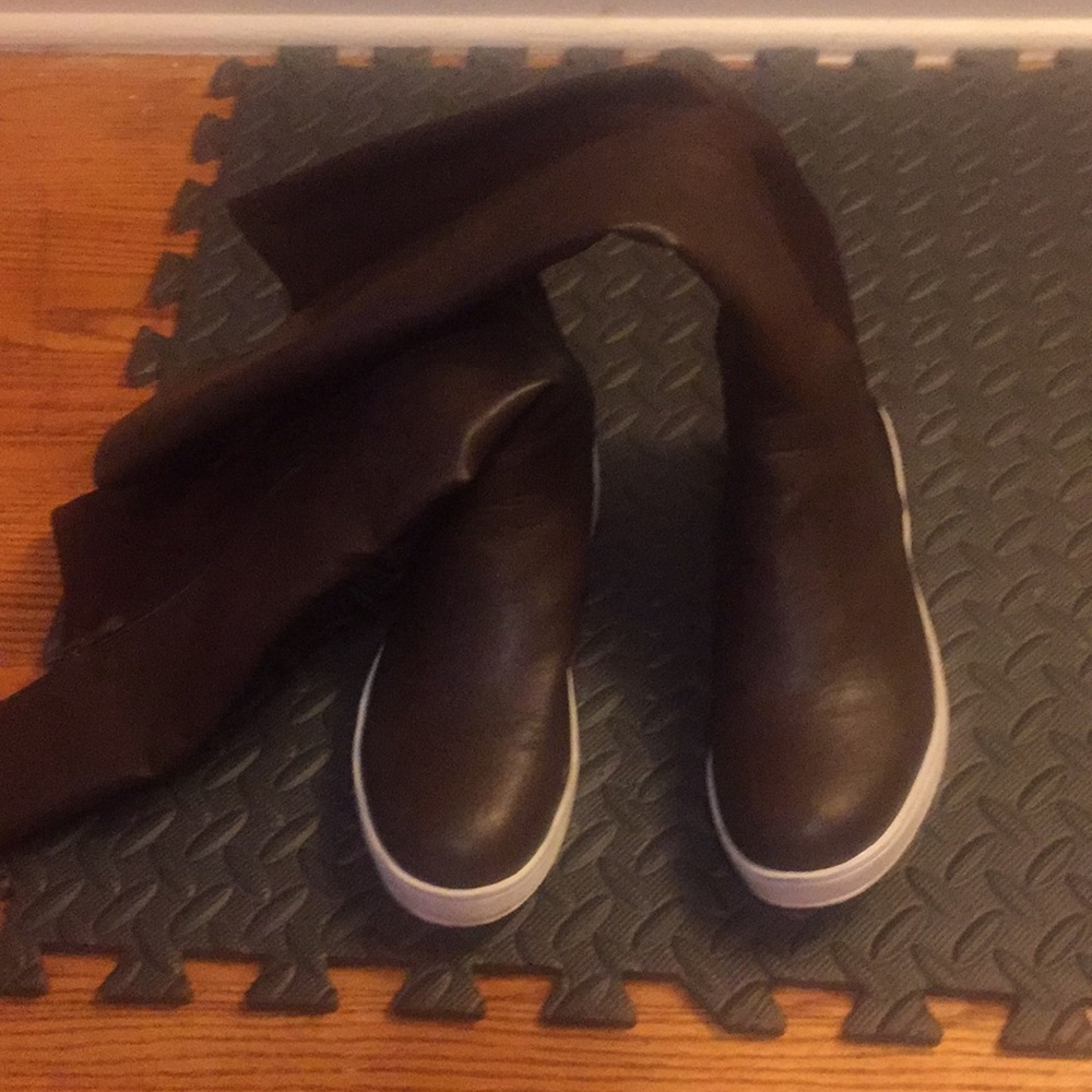 Brown Faux leather boots